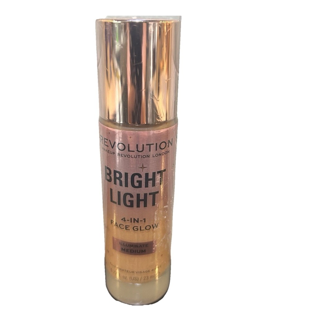 Revolution Bright Light 4-in-1 Face Glow (0.77fl.oz/23ml) Medium New Sealed Pkg